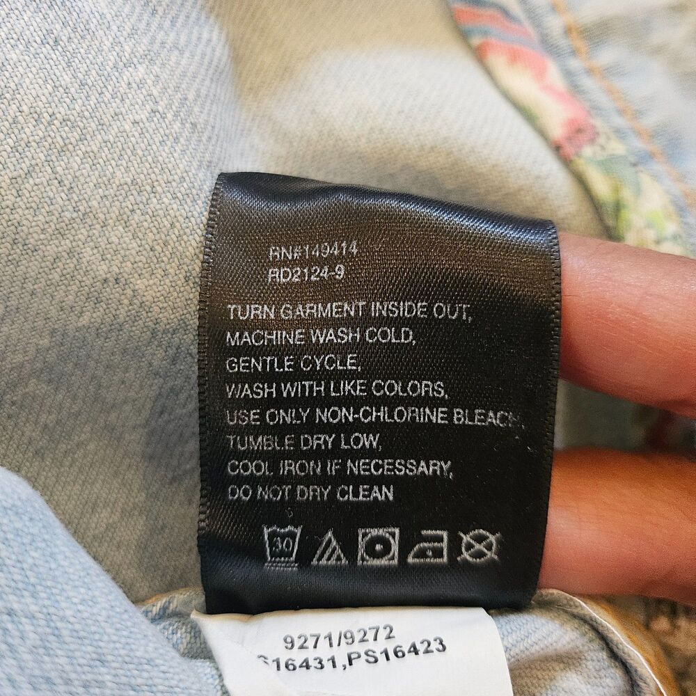 Johnny Was x Sasson Sancere Waxed Metallic Jeans Womens Size 28 Straight Y2k NWT - Picture 8 of 10
